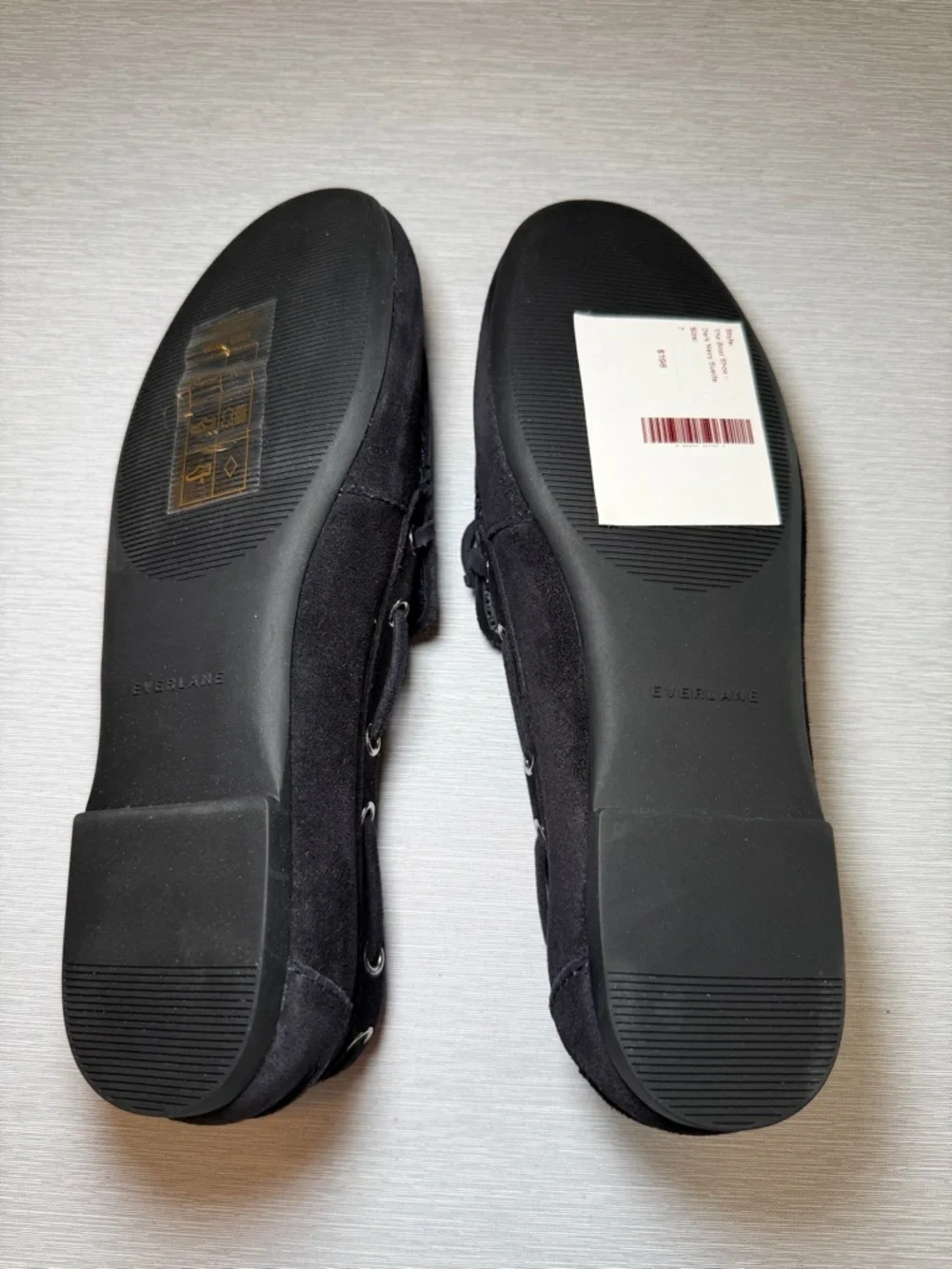 Everlane Women’s Suede Boat Shoes Dark Navy Size 7 NWB